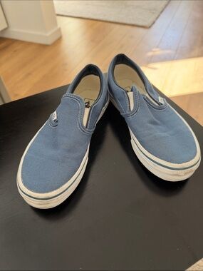 Vans Slip-On Canvas Loafers in Blue